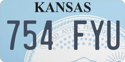 KS license plate 754FYU