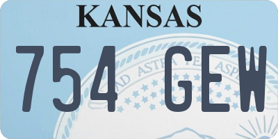 KS license plate 754GEW