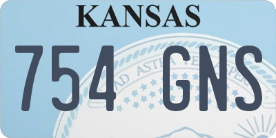 KS license plate 754GNS