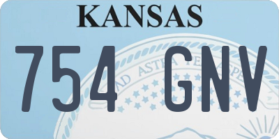 KS license plate 754GNV