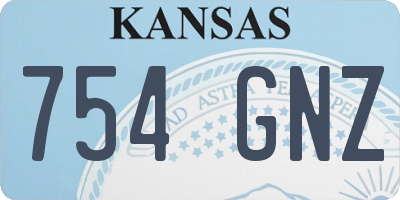 KS license plate 754GNZ