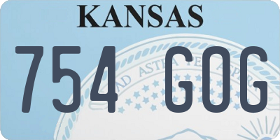 KS license plate 754GOG