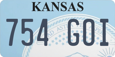 KS license plate 754GOI