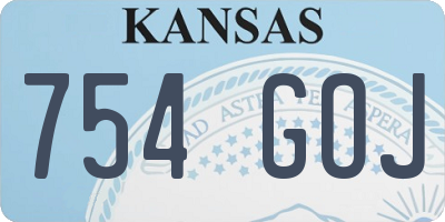 KS license plate 754GOJ