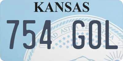 KS license plate 754GOL