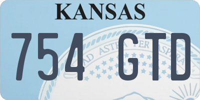 KS license plate 754GTD