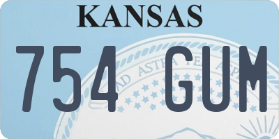 KS license plate 754GUM