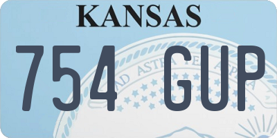 KS license plate 754GUP