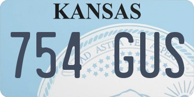 KS license plate 754GUS