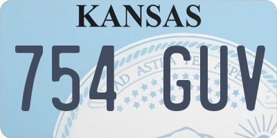 KS license plate 754GUV