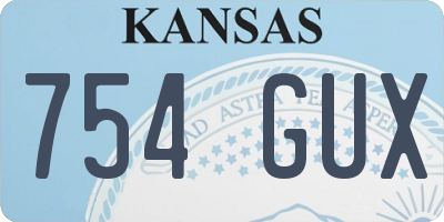 KS license plate 754GUX