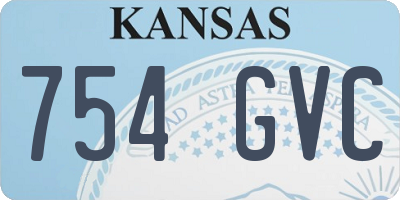 KS license plate 754GVC