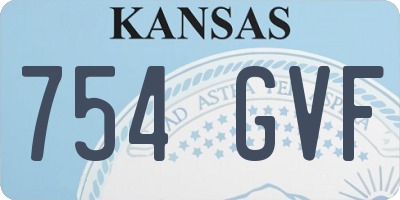 KS license plate 754GVF