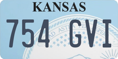KS license plate 754GVI