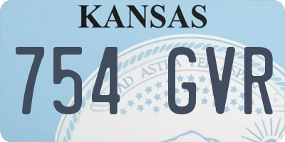 KS license plate 754GVR