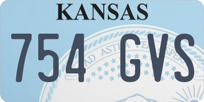 KS license plate 754GVS