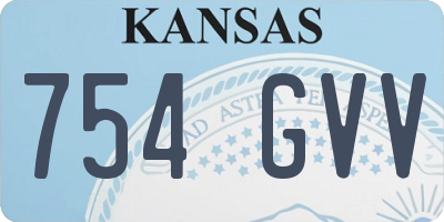 KS license plate 754GVV