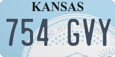 KS license plate 754GVY