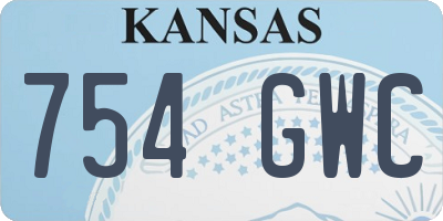 KS license plate 754GWC