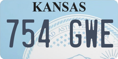 KS license plate 754GWE