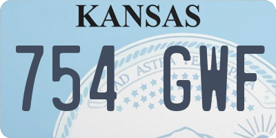 KS license plate 754GWF