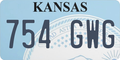 KS license plate 754GWG