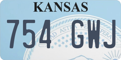 KS license plate 754GWJ