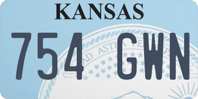 KS license plate 754GWN