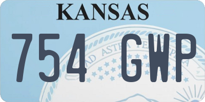 KS license plate 754GWP