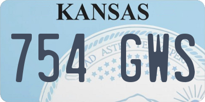 KS license plate 754GWS