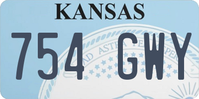 KS license plate 754GWY