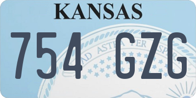 KS license plate 754GZG