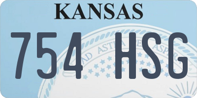 KS license plate 754HSG