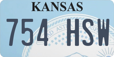 KS license plate 754HSW