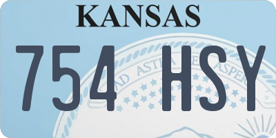 KS license plate 754HSY