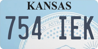 KS license plate 754IEK