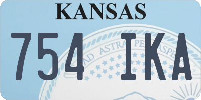 KS license plate 754IKA