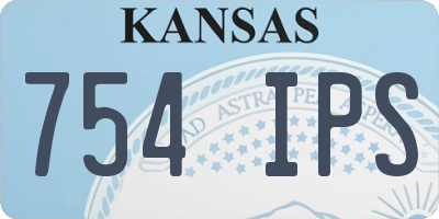 KS license plate 754IPS