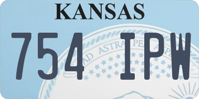 KS license plate 754IPW