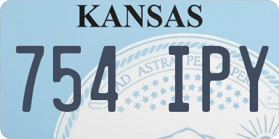 KS license plate 754IPY