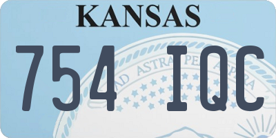 KS license plate 754IQC