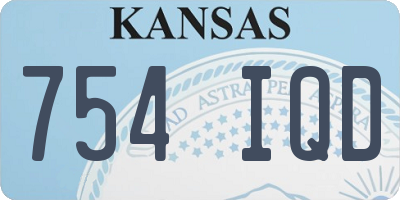 KS license plate 754IQD