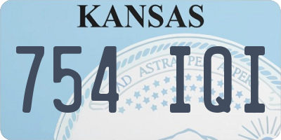KS license plate 754IQI