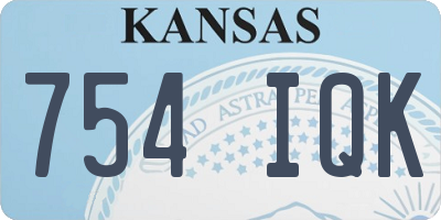 KS license plate 754IQK