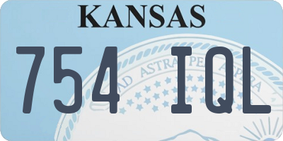 KS license plate 754IQL