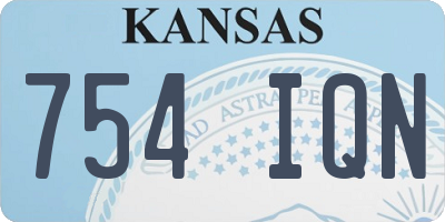 KS license plate 754IQN