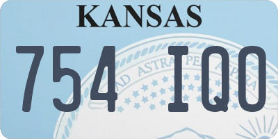 KS license plate 754IQO