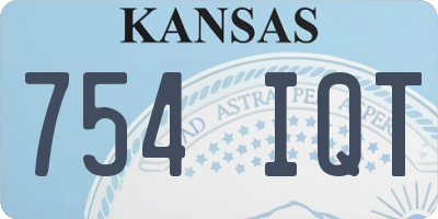 KS license plate 754IQT