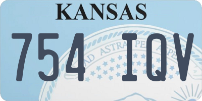 KS license plate 754IQV