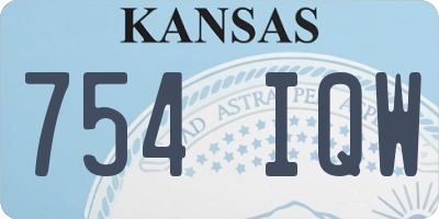 KS license plate 754IQW